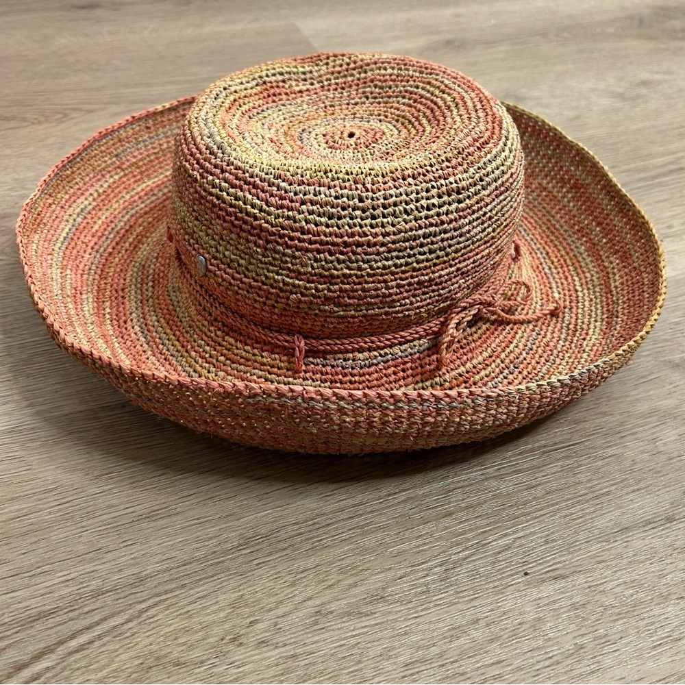 Helen Kaminski 100% Raffia Straw Multicolor Sun Hat - Picture 2 of 8